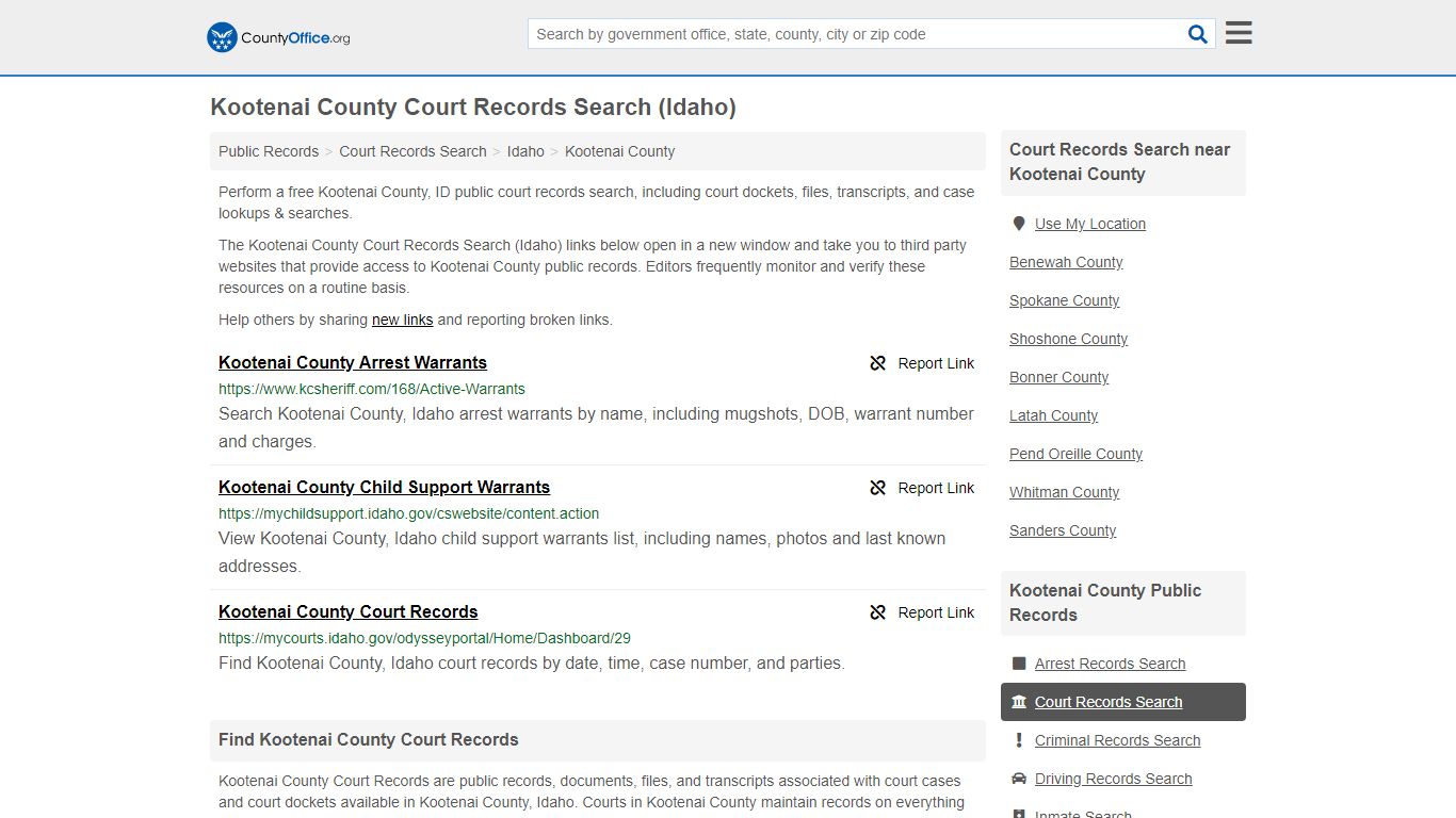 Court Records Search - Kootenai County, ID (Adoptions ...